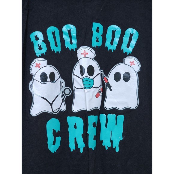 Nurse Halloween T-Shirt 'Boo Boo Crew' Ghosts Size L Medical - Picture 2 of 5